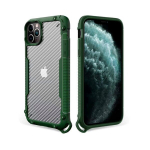 iPhone 11 Pro Max (6,5&Prime;) Carbon Shockproof &uuml;mbris randmerihmaga &ndash; Roheline