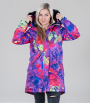 Huppa Naiste talveparka VIVIAN, lilac pattern