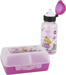 EMSA 518137 Lapsed seadsid joogipudeli ja l&otilde;unaboksi | Motiiv: printsess | BPA tasuta | Materjal: Tritani joogipudel | Bruchproof ja kahjutu | Plastist leivakast | 18,2 x 18,3 x 7,5 cm (lxbxh)