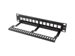 Lanberg PPKS-9112-B t&uuml;hi jaotuspaneel, 12 porti, 1U, 10", must, metall