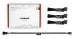 Noctua jahutus tarvikute komplekt NA-SEC1 chromax.black, 30 cm, must, 4 tk, 4-kontaktilised pistikud