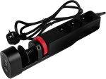 Pikendusjuhe 3 pistikupesa, Usb-portide ja kinnitusklambriga