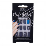 Ardell Nail Addict Premium Set (Matte Blue) - Set of artificial nails with accessories 24.0ks Matte Blue