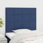 vidaXL voodipeatsid 2 tk, sinine, 100x5x78/88 cm, kangas