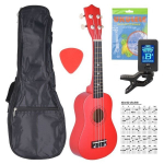 Sopran ukulele komplekt NN UK 01, punane