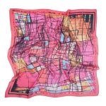 Naiste sall 100% Mulberry siidist Pink Streaks