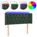 vidaXL LED-voodipeats, tumeroheline, 93x16x78/88 cm, samet