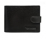 Meeste naturaalsest nahast rahakott Cavaldi, must