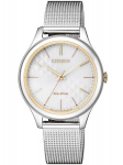 Citizen Eco-Drive EM0504-81A naiste k&auml;ekell, roostevaba teras, h&otilde;bedane