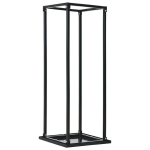 vidaXL k&uuml;ttepuude rest alusega, must, 37 x 37 x 113 cm, teras