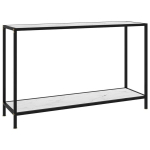 vidaXL konsoollaud, valge, 120 x 35 x 75 cm, karastatud klaas