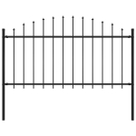 Piirdeaed vidaXL teravatipuline, teras, (1,25-1,5) x 1,7 m, must