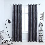 vidaXL pimendavad kardinad r&otilde;ngastega 2 tk samet antratsiit 140x225 cm