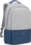 NB BACKPACK ANTI-THEFT 17.3"/7567 GREY/DARK BLUE RIVACASE