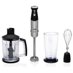 Segmixer Princess 221221 - 1000 Watt - 4 tera - 25 cm roostevabast terasest ja Soft Touch k&auml;epide - Koos m&otilde;&otilde;telasiga