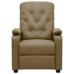 vidaXL massaažitool, cappuccino, kunstnahk, Ruda