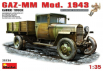 Liimitav mudel MiniArt 35134 Gaz-MM. Mod. 1943. Cargo Truck 1/35