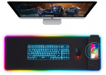 RGB m&auml;nguhiirematt juhtmevaba laadijaga, pehme klaviatuuripadi, 30x80cm, 10W