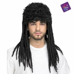 Perruque - D&eacute;guisements - Punk avec dreadlocks noirs - Homme - Adulte - Int&eacute;rieur