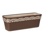 Self-watering planter Cloe Pruun Plastmass (19 x 17 x 49,5 cm)