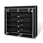 Riidest kingakapp kattega 115 x 28 110 cm must