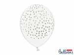 &Otilde;hupallid 30 cm Dots Pastel, valge, 6 tk.
