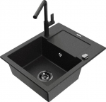 Graniidist k&ouml;&ouml;givalamu Mexen Enzo koos segisti ja sifooniga, Metallic black/silver+Black
