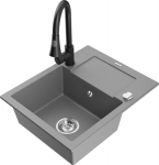 Graniidist k&ouml;&ouml;givalamu Mexen Enzo koos segisti ja sifooniga, Grey+Black