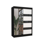 Riidekapp Adrk Furniture Toura 150 cm, must/valge