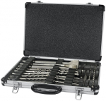 Puuride ja peitlite komplekt Makita SDS PLUS D-19180, 17 tk