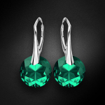 Naiste h&otilde;bedased k&otilde;rvar&otilde;ngad DiamondSky "Marianne (Emerald)" Swarovski kristallidega