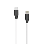 Silikoonkaabel Lightning - USB Type-C (2 m, valge)