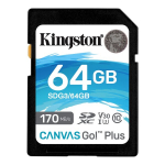 M&auml;lukaart Kingston CANVAS Go Plus 64GB SDG3/64GB