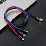 Kaabel Baseus USB2.0 A pistik ja 3 pistikut (USB C, micro USB, lightning)