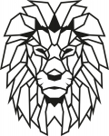 Metallist seinakaunistus Lion, 40x50 cm