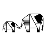 Metallist seinadekoratsioon Elephant