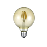 Valgusallikas Globe suur LED filament E27 6W 420lm 2700K tume