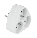Rebel electrical socket splitter from 1 to 3 sockets / White