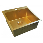 Roostevabast terasest valamu D5050HG GOLD koos sifooniga
