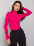 RUE PARIS Naiste fuksia, soonikuga k&otilde;rge kraega kampsun L/XL, L/XL