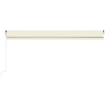 vidaXL automaatne varikatus LEDi ja tuuleanduriga 600x350 cm kreemjas