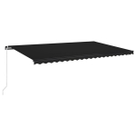 vidaXL k&auml;sitsi sisset&otilde;mmatav varikatus, 500 x 350 cm, antratsiithall