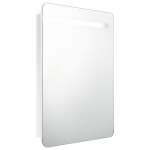 vidaXL LED vannitoa peegelkapp, valge, 60x11x80 cm