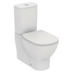 P&otilde;randale paigaldatav WC pott Tesi horisontaalse &auml;ravoolu, pehmelt sulguva istme ja kaanega, valge, Ideal Standard