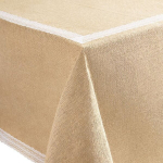 Dekoratiivne laudlina My Home Jute Frame, valge - pruun, 130 x 160 cm