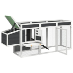 vidaXL kanakuut, hall, 204 x 50 x 84 cm, m&auml;nnipuit