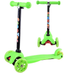 Kolmerattaline t&otilde;ukeratas valgustatud ratastega, roheline