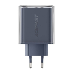 Acefast GaN 65W laadija 3 pordiga (1xUSB, 2xUSB C) halli v&auml;rvi (A45)