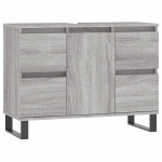 vidaXL vannitoakapp, hall Sonoma tamm, 80 x 33 x 60 cm, tehispuit, Hall