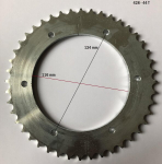 Tagumine mootorratta hammasratas 44 Т 428